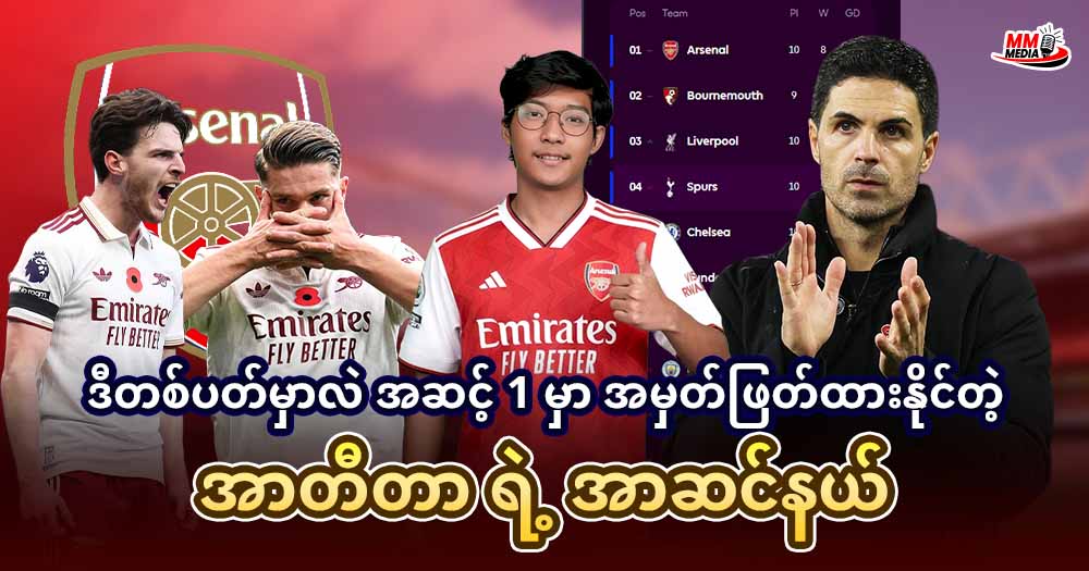 ဒီတစ်ပတ်မှာလဲ အဆင့် 𝟏 မှာအမှတ်ဖြတ်ထားနိုင်တဲ့ အာတီတာ ရဲ့ အာဆင်နယ်